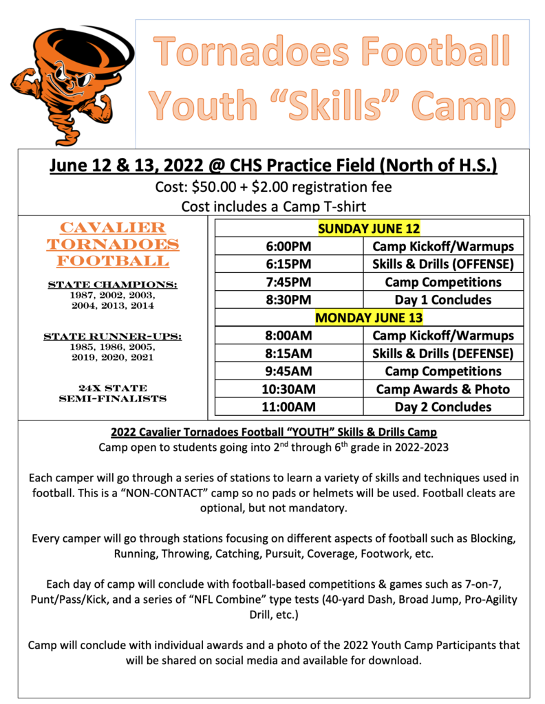 Youth FB Camp Info